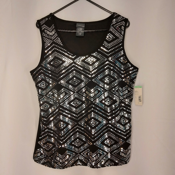 Black and sirver convicgton tops,  large NWT - Picture 10 of 12